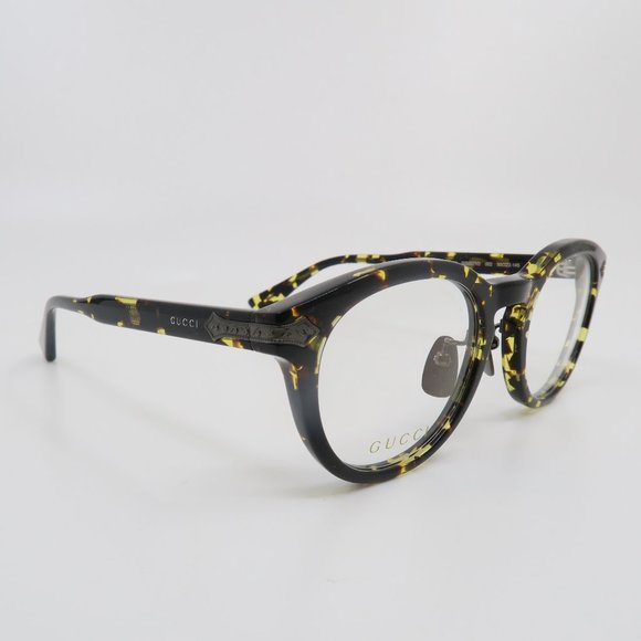 Gucci GG0071O 002 50mm Tortoise Gloss and Titanium New Men's Eyeglasses. - Picture 1 of 9